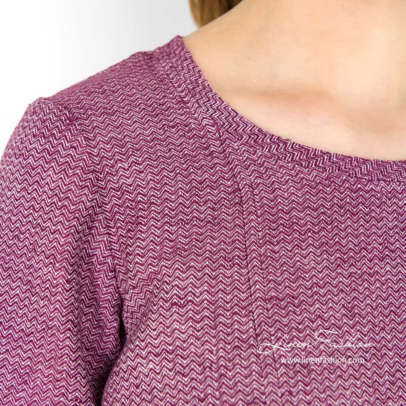 Purple dyed linen cotton dress.