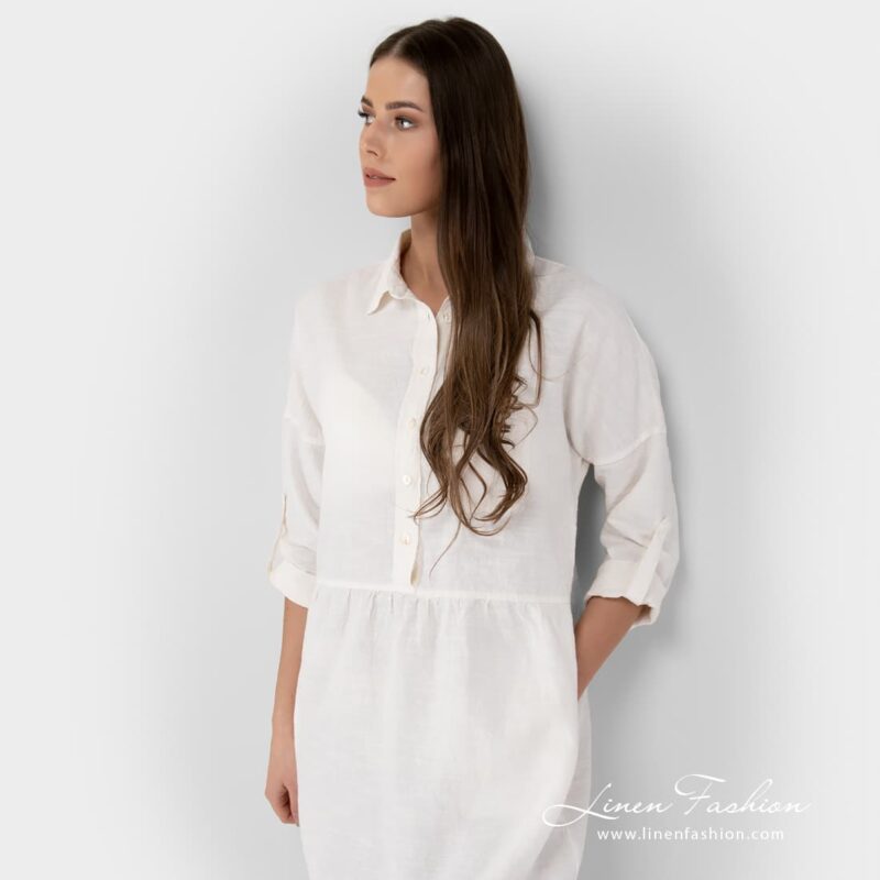 White dyed dress, JUDIT.
