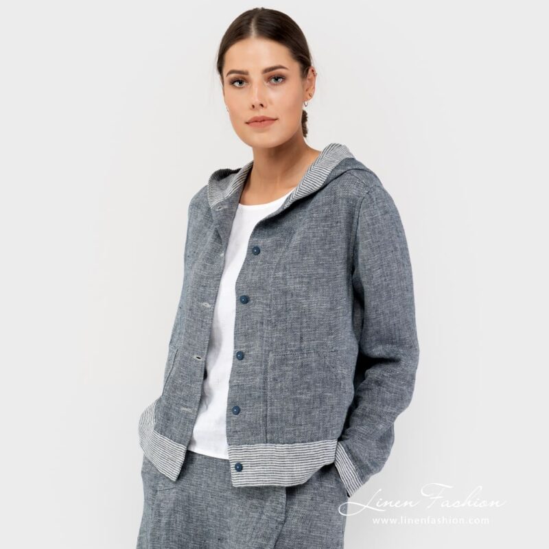 Linen navy jacket