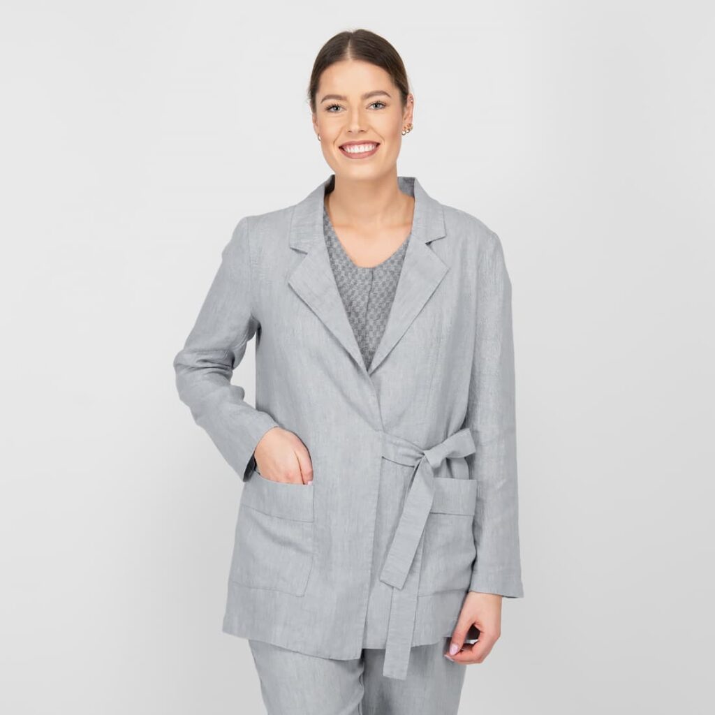 grey linen jacket