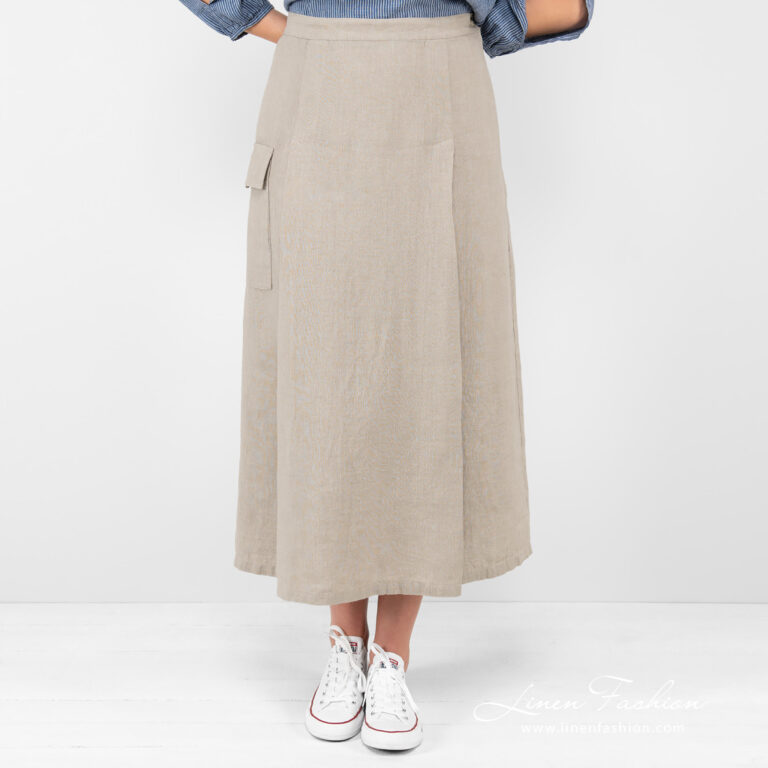 long beige skirt linen.