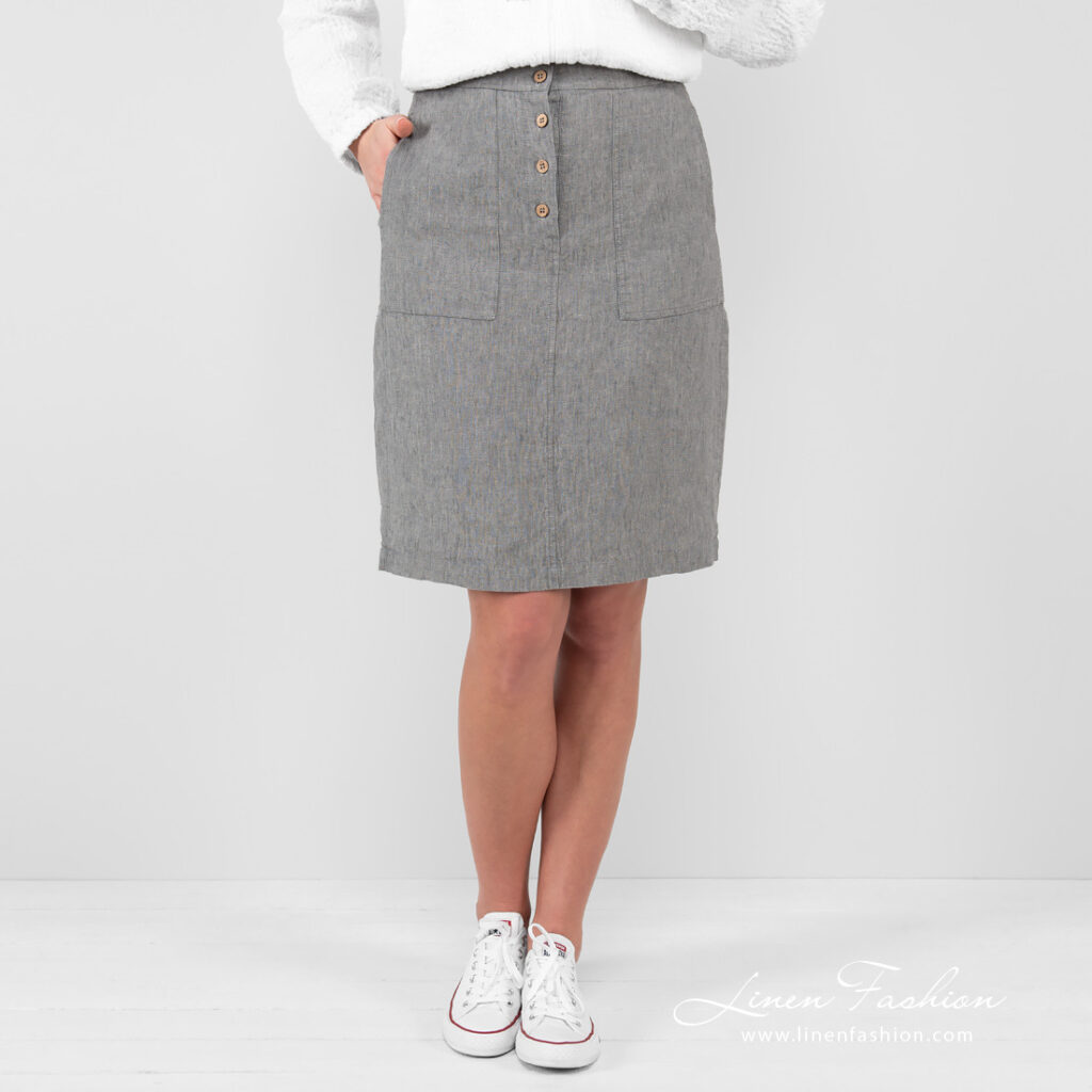 linen short skirt.