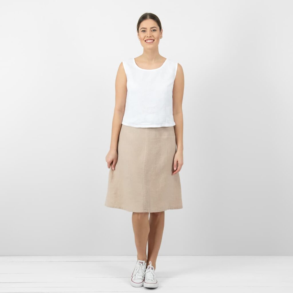sand linen skirt Davro