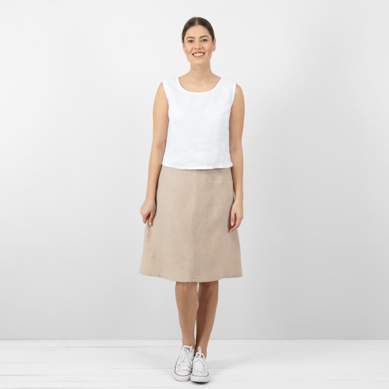 sand linen skirt Davro