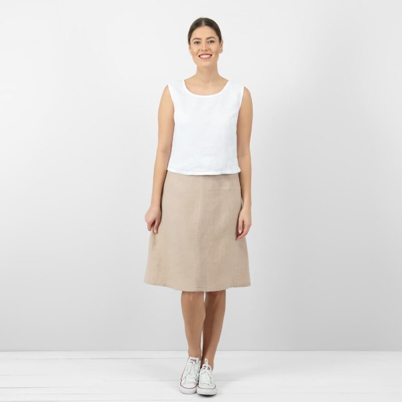 sand linen skirt Davro