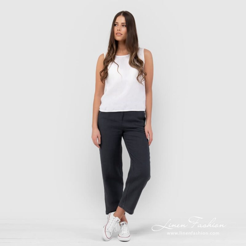 TATU white linen blouse in full size