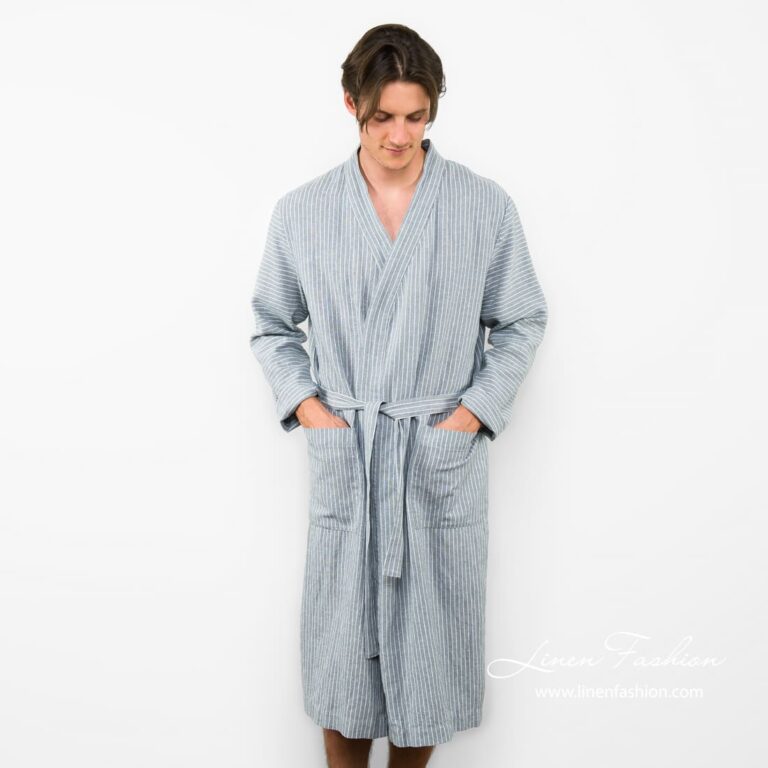 Grey mens bathrobe ARAS.