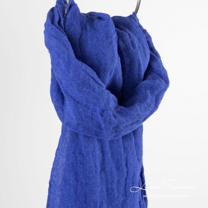 Blue linen shawl, fino.