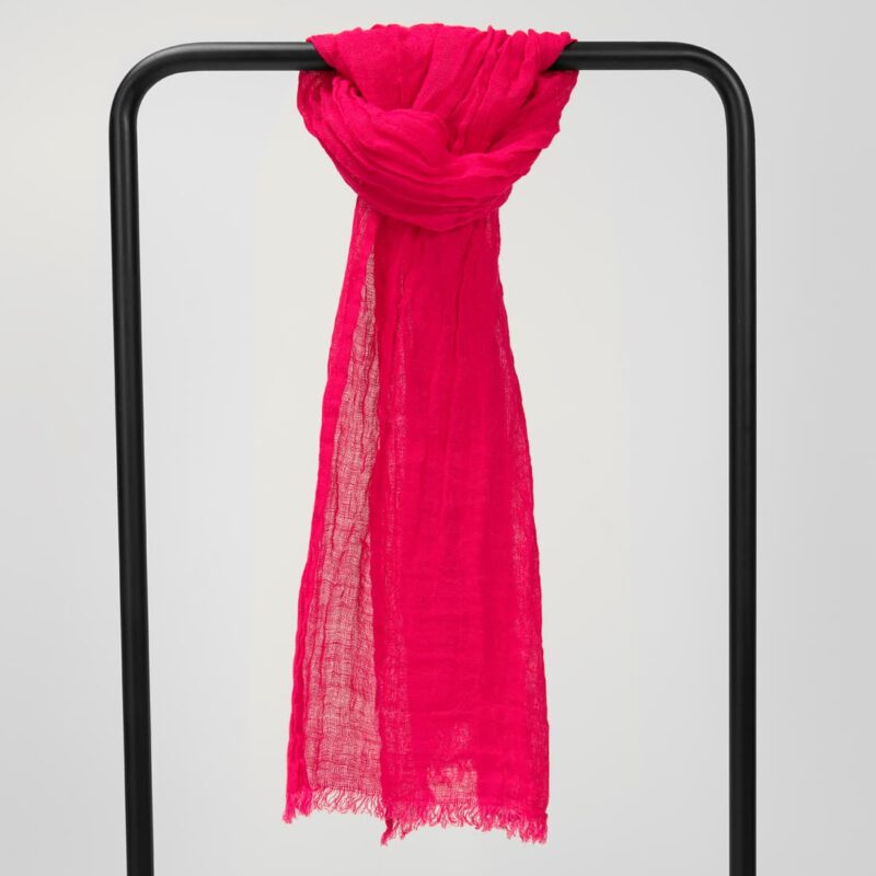 cyclamen linen shawl