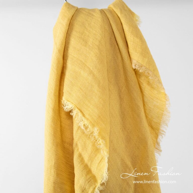 Yellow linen scarf.