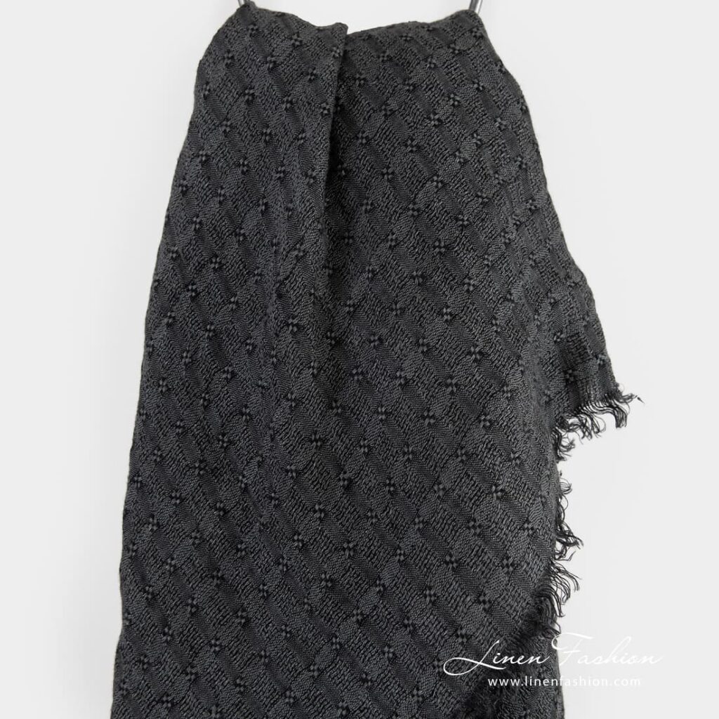 GALAXY grey linen scarf