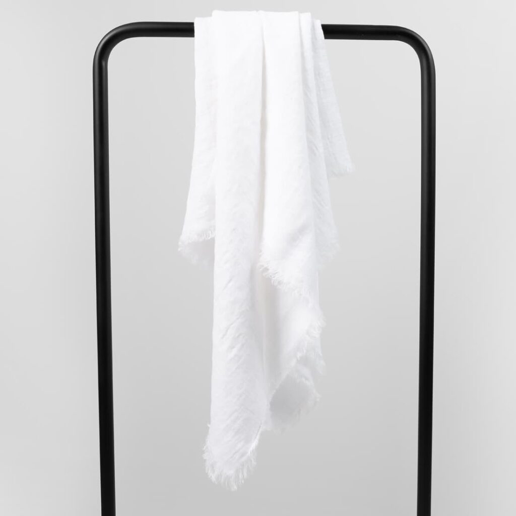 white linen scarf, optical