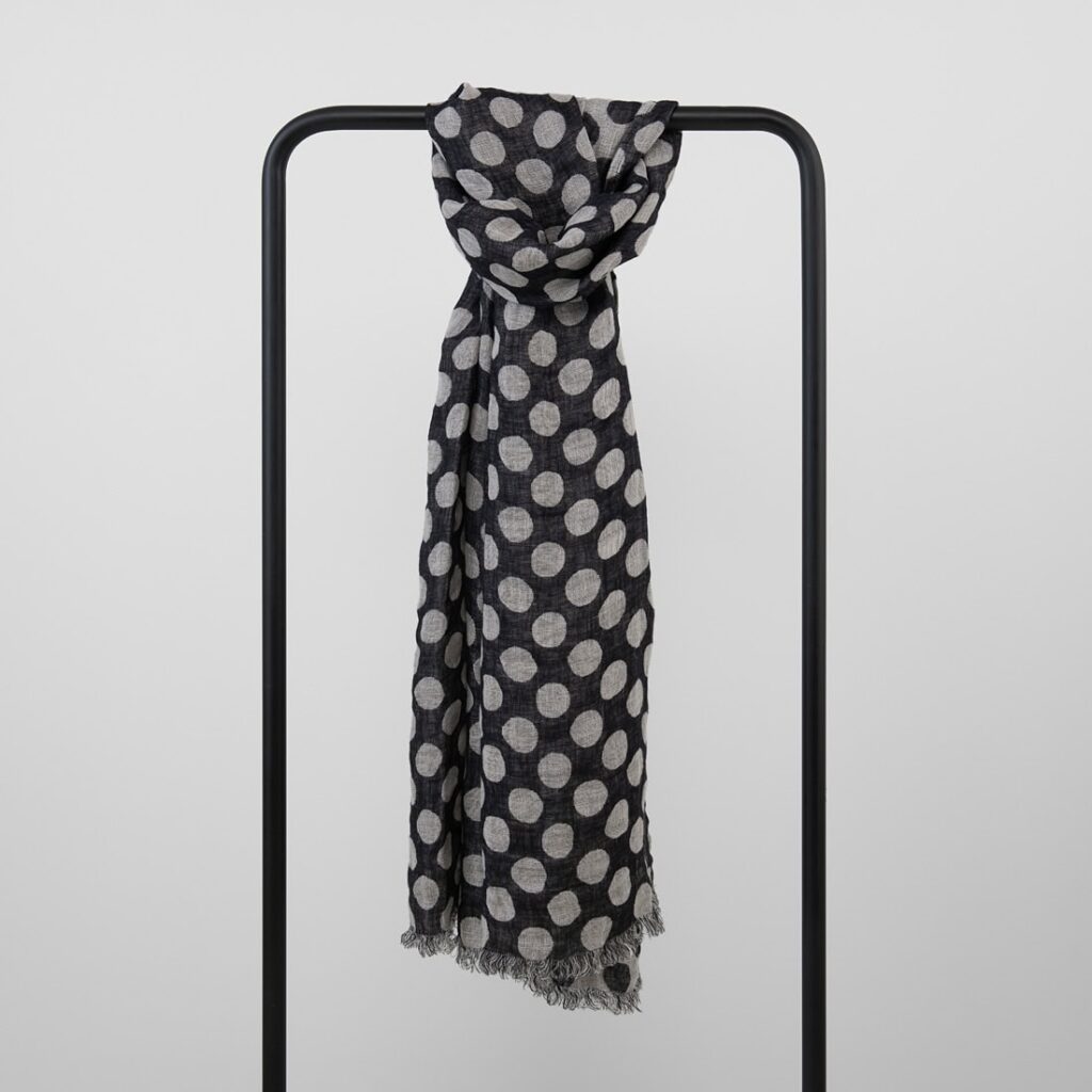 Black linen shawl