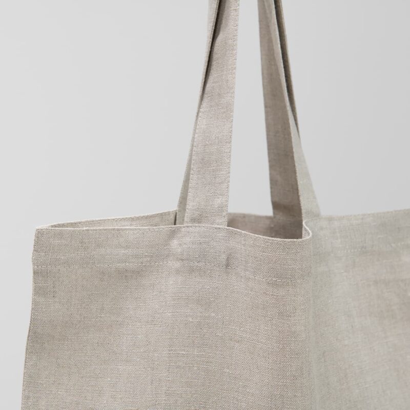 natural linen bag with handles