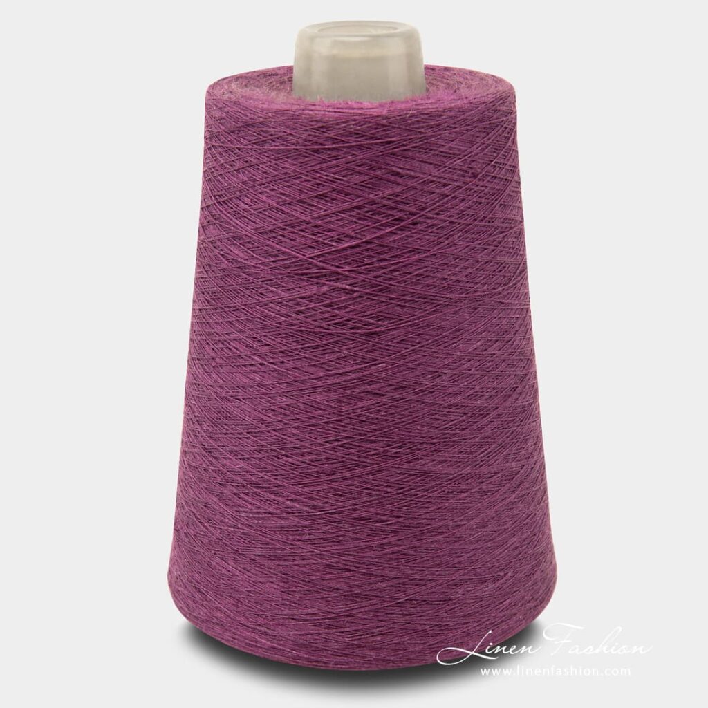 Linen Yarns In Red Violet Color - 3(15)