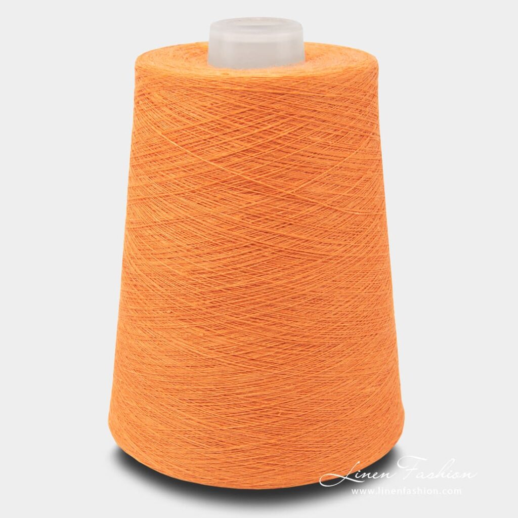 Linen Yarns In Orange Color - 8(4)