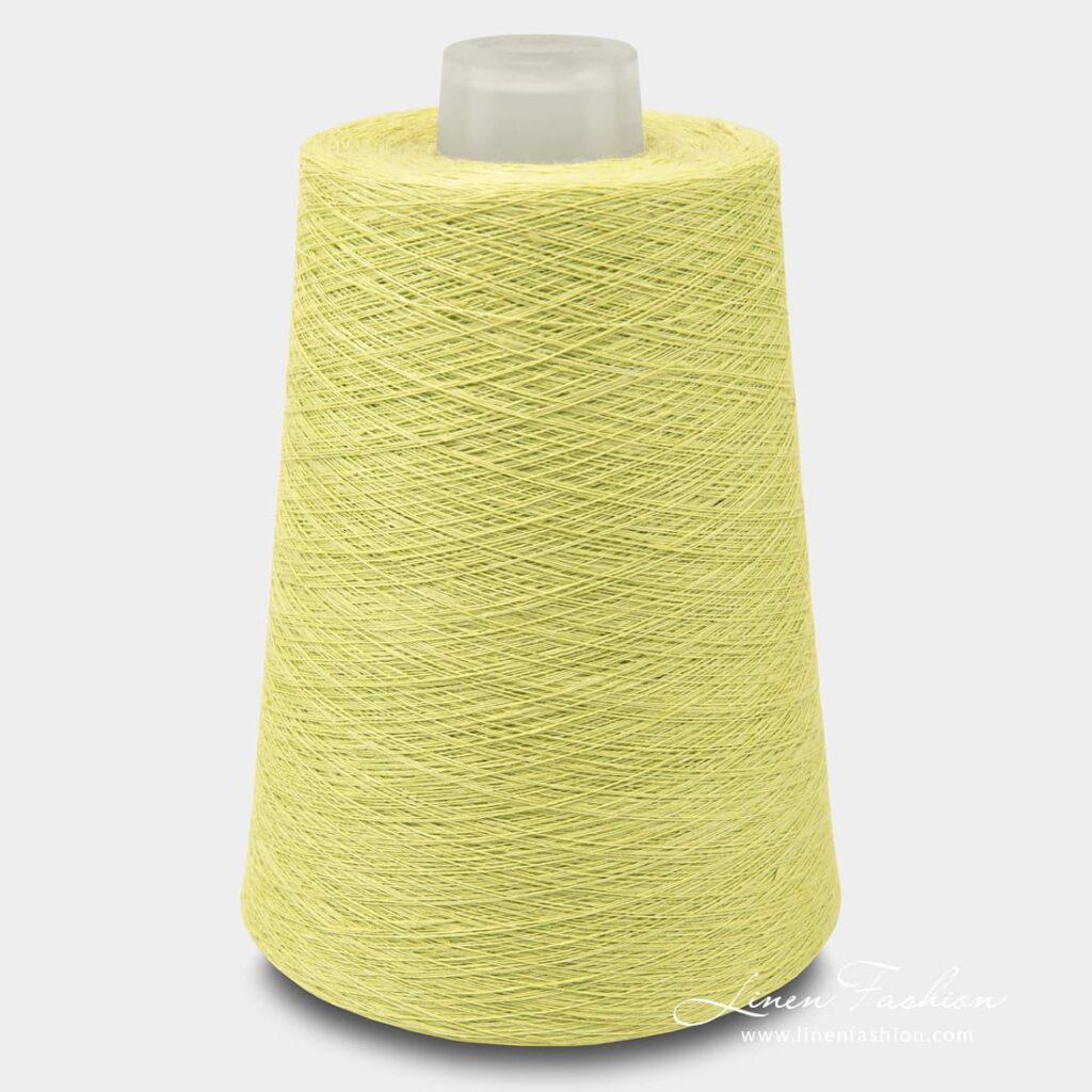 Linen Yarns In Light Green Color 9(8)