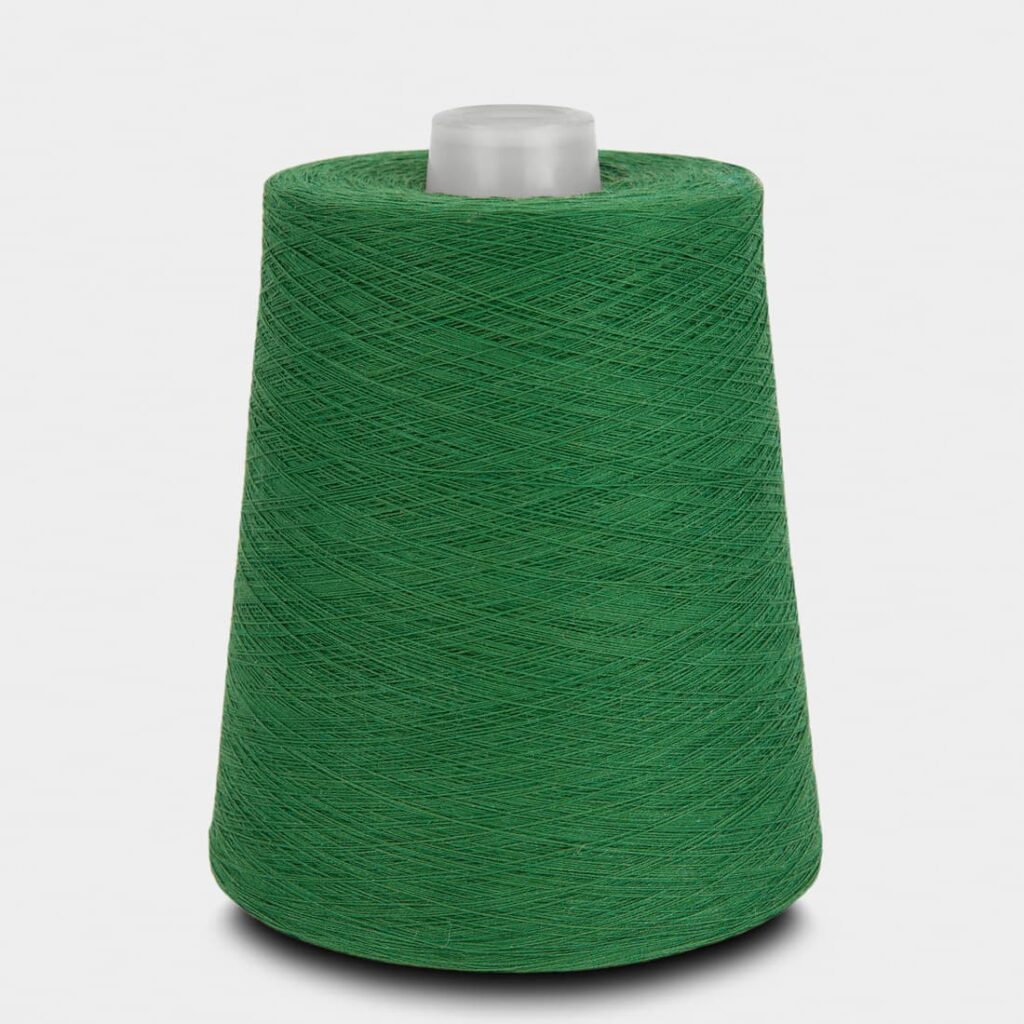 Cotton yarn emerald green