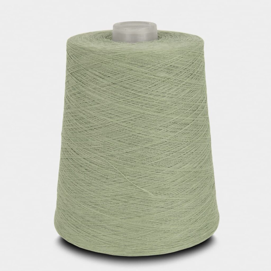 Cotton yarn greyish green