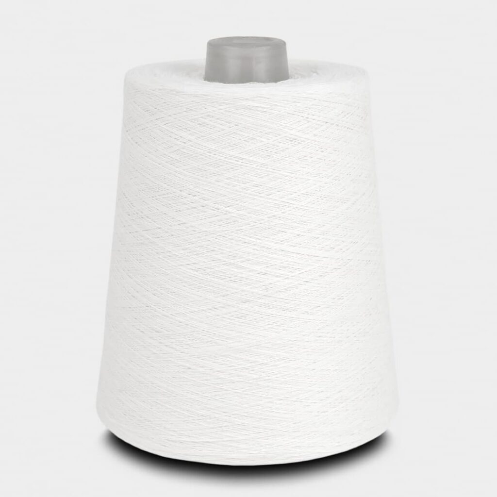 Cotton yarn bright white