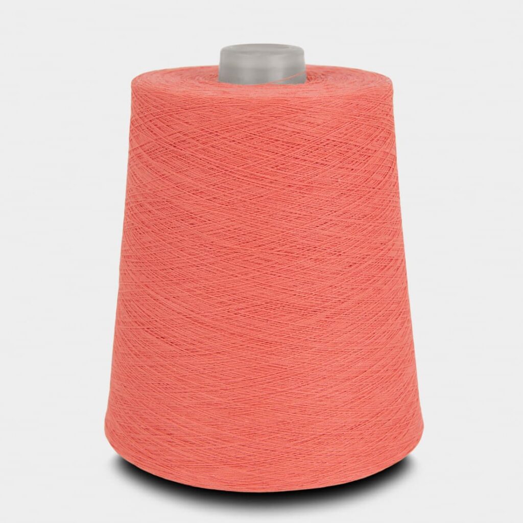 Cotton yarn salmon pink