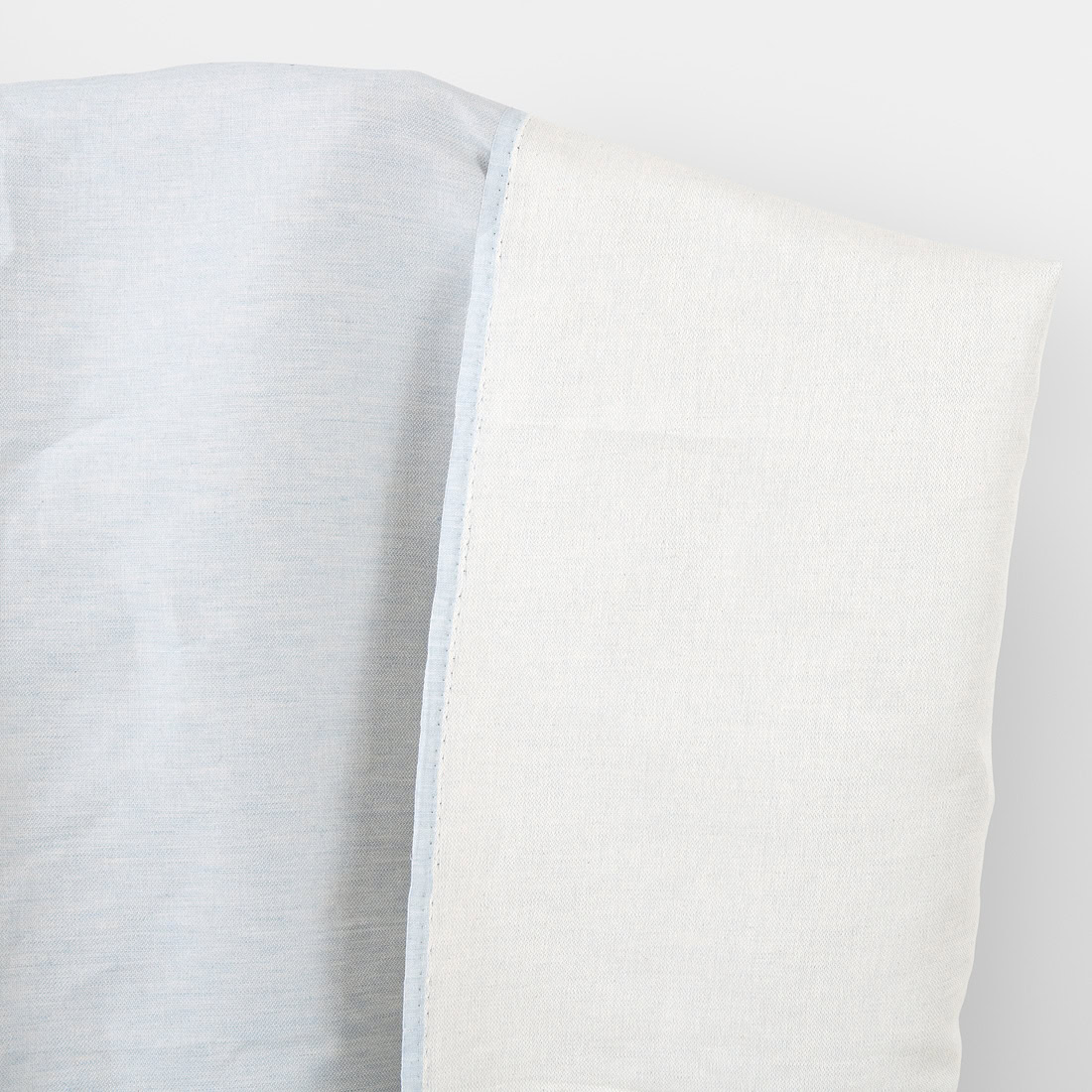 Linen fabric double-sided white and blue