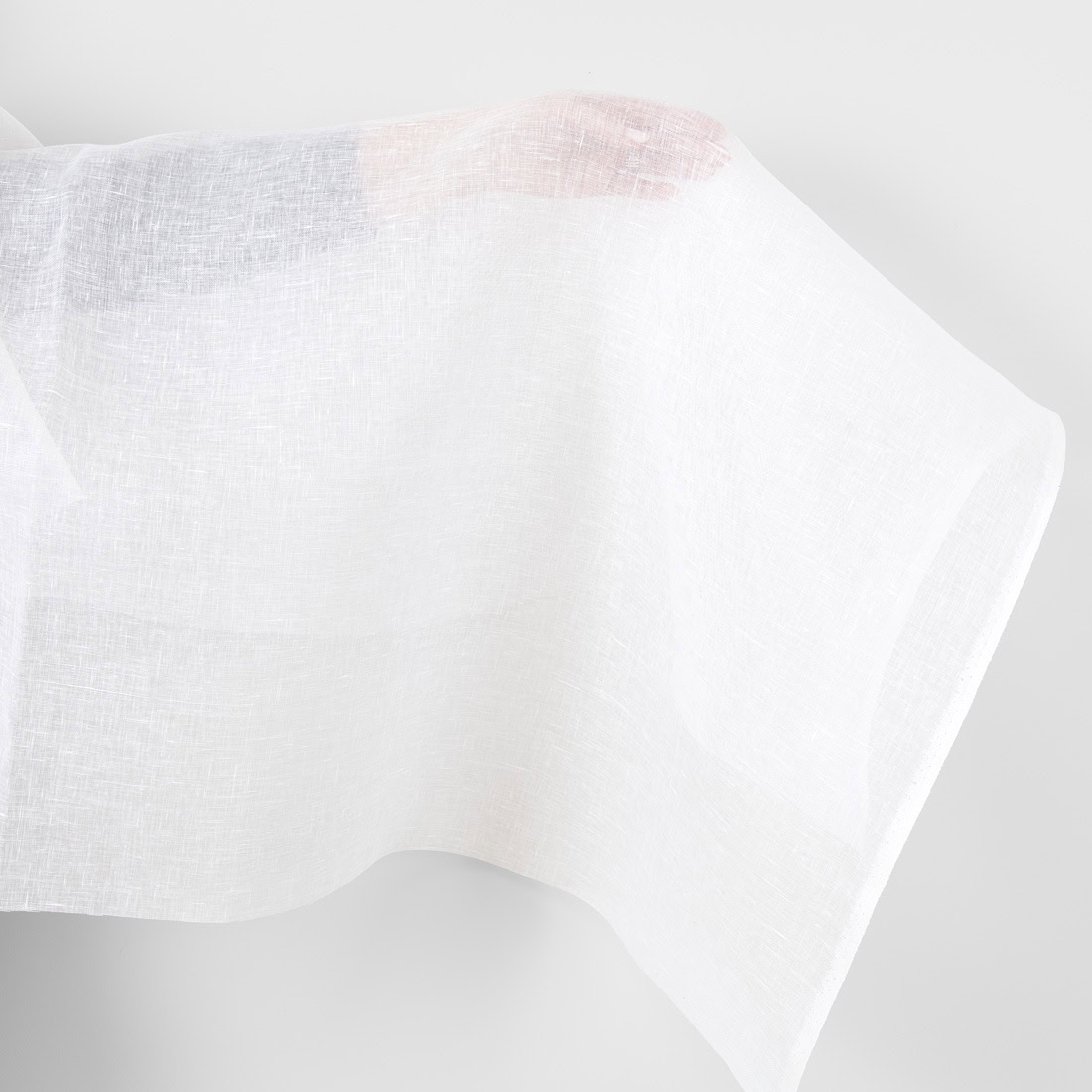 Linen fabric sheer optical white
