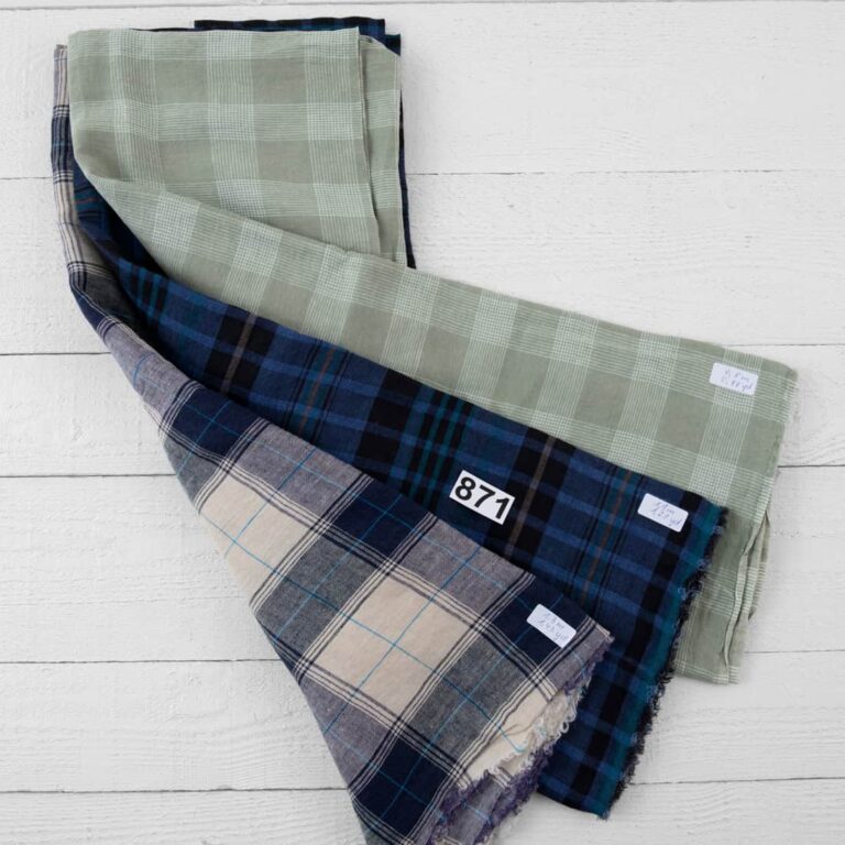 Washed Linen Fabric Cuts, Set No. 871