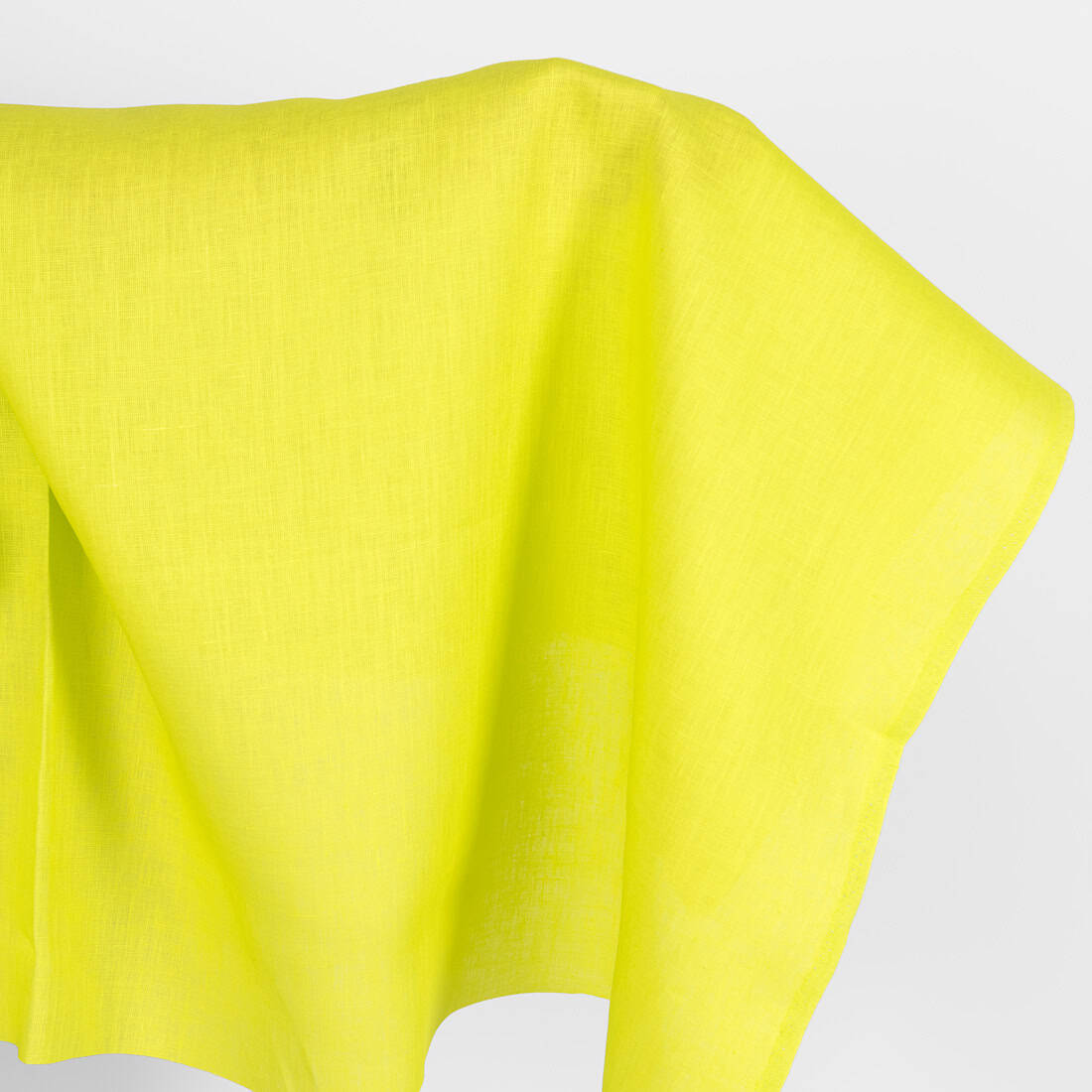 Linen fabric in sulphur spring colour