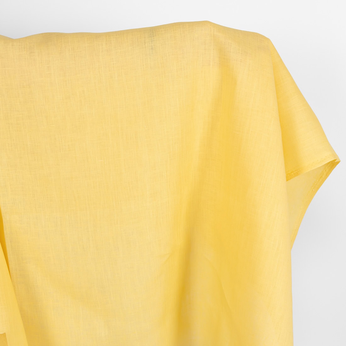 Linen fabric in banana cream colour