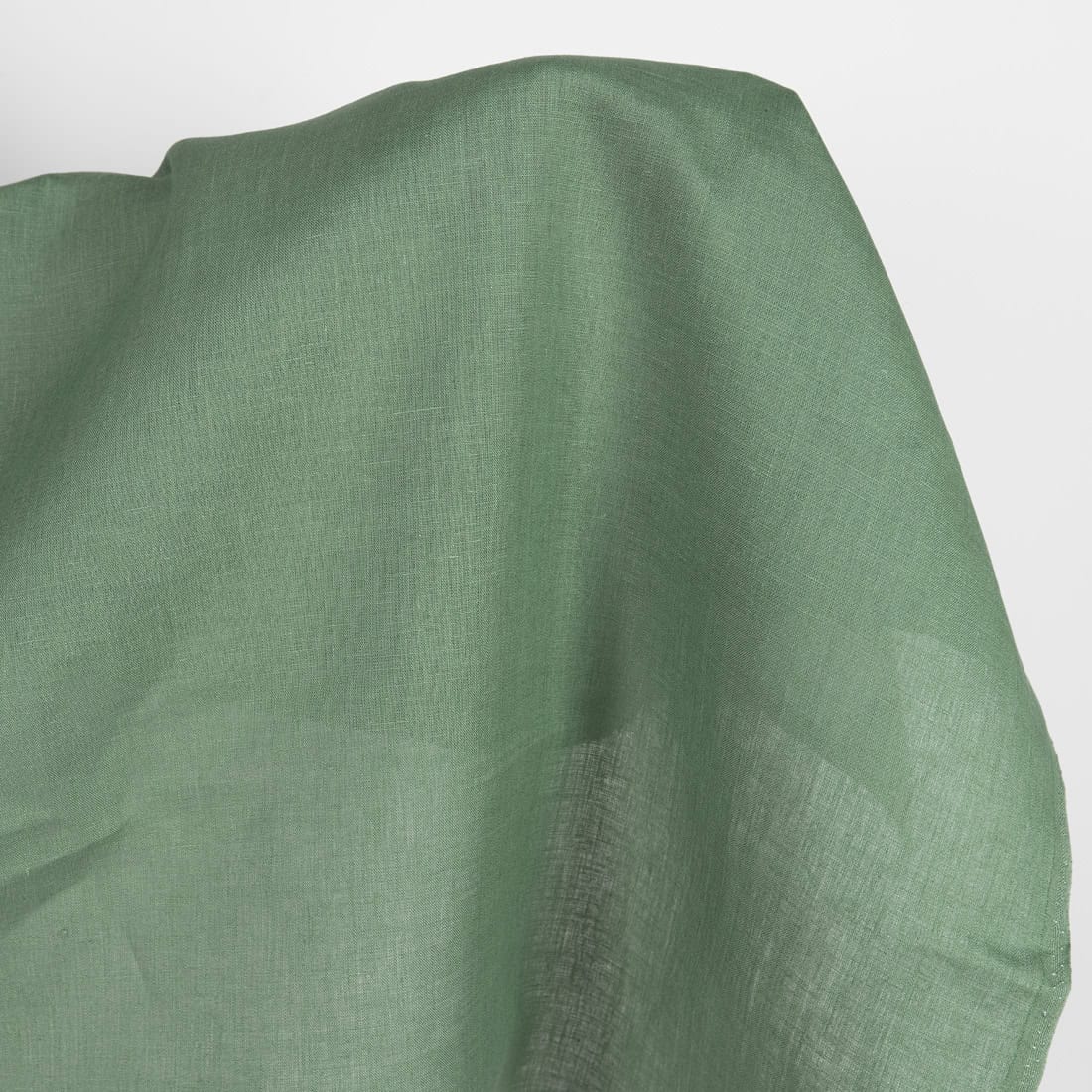 Linen fabric in sea spray colour