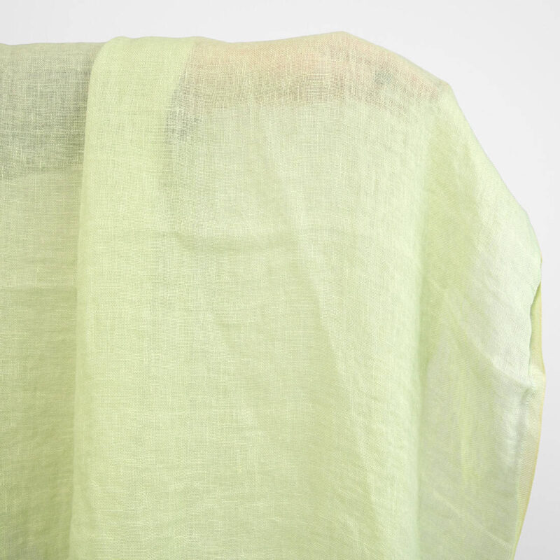 linen gauze washed apple green fabric