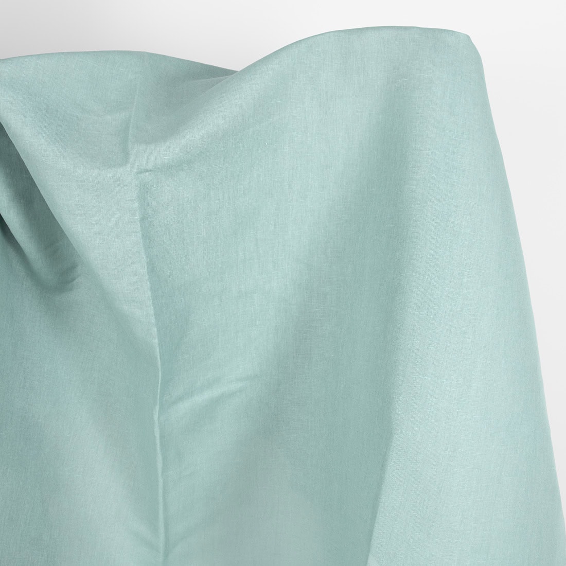 Linen cotton fabric in jadeite colour